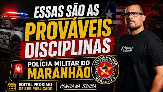 CONCURSO DA PMMA - ESTUDARIA ESSAS DISCIPLINAS | POLÍCIA MILITAR DO MARANHÃO. 