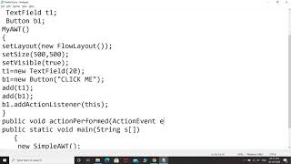 Implementing event handling in Java.