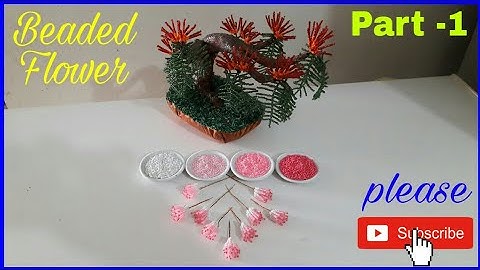How to make seed beads krishnachura flower || Easy tutorial Part-1 || Rowshan Ara Handicrafts