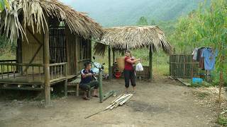 helping Tuan build a new bathroom / Tuan is very happy to see Ngoan and his son again.
