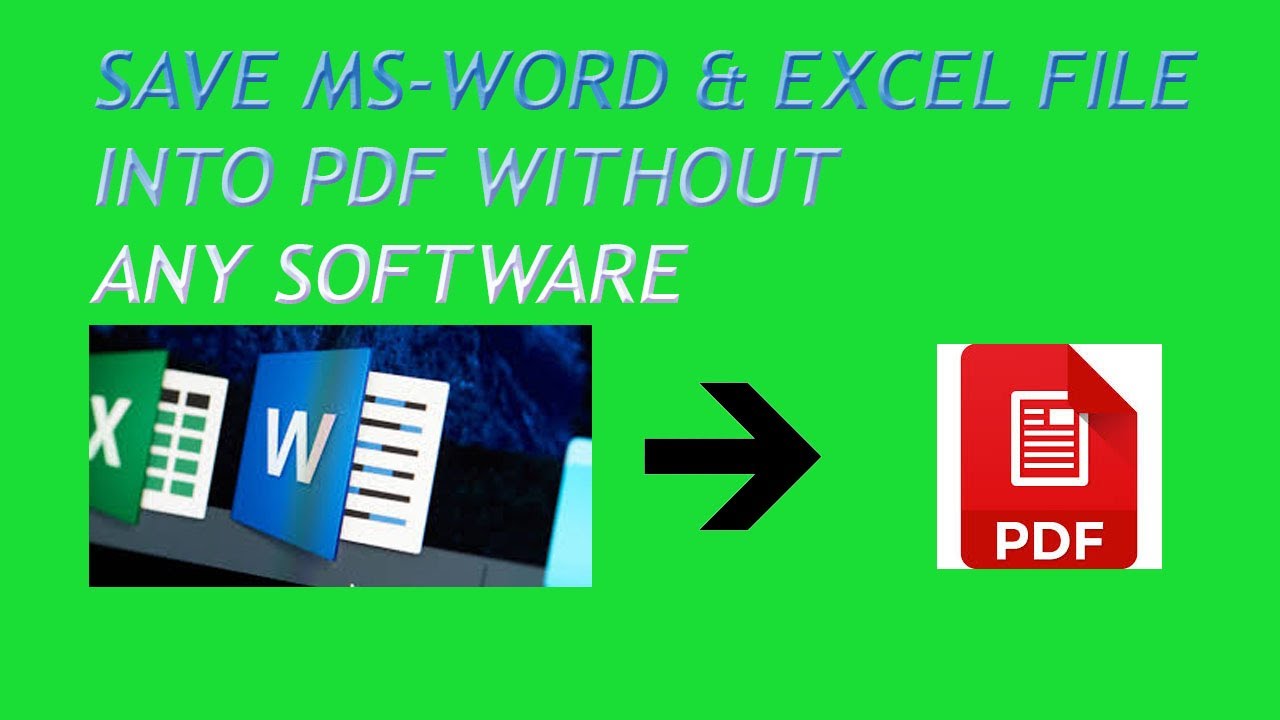 How to save File into PDF Without Any Software - YouTube