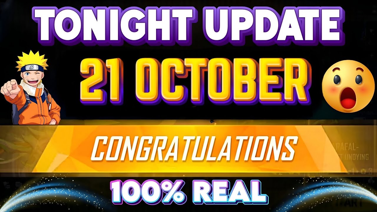 21 October 2024 🔥 FREE FIRE NEW EVENT | UPCOMING UPDATE IN FREE FIRE | TONIGHT UPDATE OF FREE FIRE
