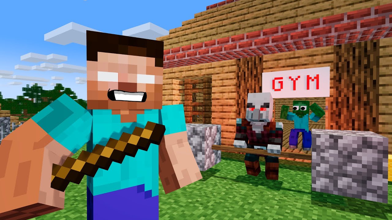 Minecraft Monster School : EPIC GYM WORKOUT! 🏋️‍♂️😱 - YouTube