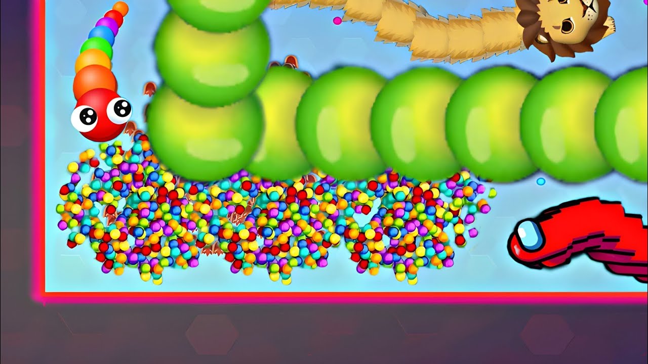 Snake io 🐍 Rainbow Vs Lovely Snake 🐍 Epic Snakeio Gameplay