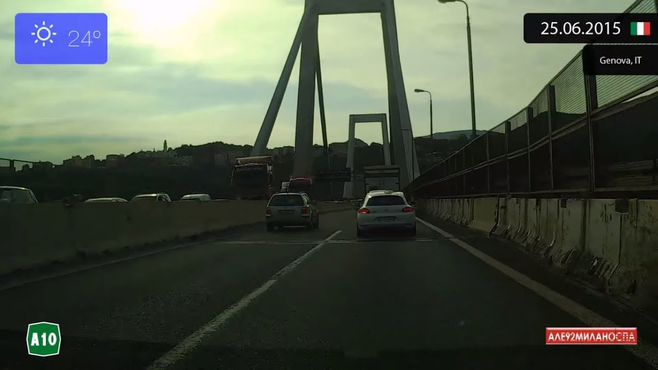 Driving from Alessandria to Genova (Italy) 25.06.2015 Timelapse x4