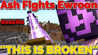 Ashswag Reacts to Ewroon's New Godzilla on QSMP 2 Minecraft