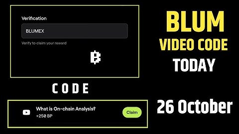 What is on chain Analysis ? Video Code | Blum Video Code Today | Blum Today Code | Blum Listing