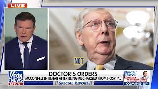Formal majority leader Mitch McConnell has moved from hospital care to a rehabilitation facility fol
