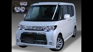 L375S/L385S タントカスタム インナーブラック塗装＆イカリング 仕様 純正加工品 ドレスアップヘッドライト f-355 タント Tanto Custom
