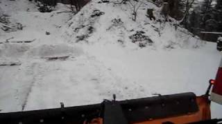 Unimog Mit Schneepflug Fahrerperspektive