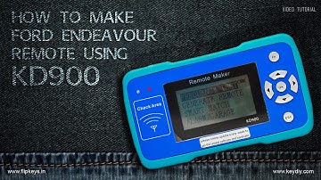 Generate Ford Endeavour Remote using KD900