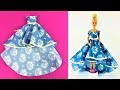 DIY Magnificent Barbie Toy Ball Gown - Barbie Fashion Clothes Tutorial for  Girls