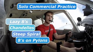 Commercial Maneuvers| Solo Flying| PA28| ATC Audio