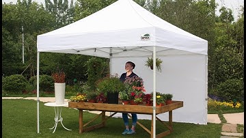 How to Set-up Eurmax 10x10 Instant Pop Up Canopy tent with enclosure wall