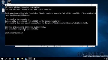 Perform an Offline Domain Join in windows 10