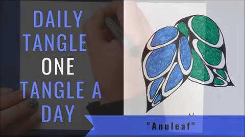 Daily Tangle -  Anuleaf   |How to draw...|