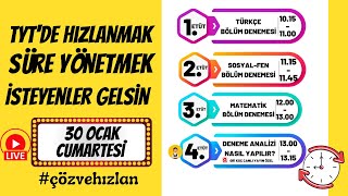 TYT'de Hızlanmak, Süre Yönetmek İsteyenler Gelsin #ÇözVeHızlan Canlı Yayın-2 #DenemeKoçluğu #YKS