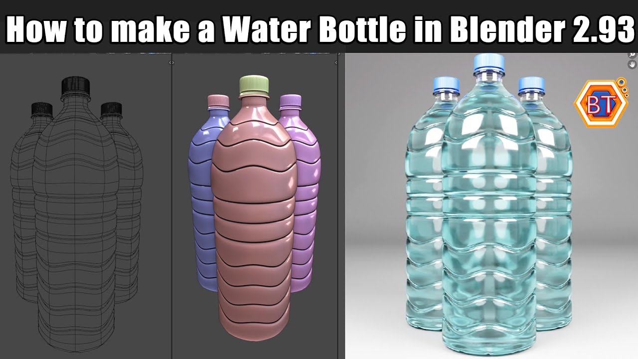 How to make a Water Bottle in Blender 2.93 