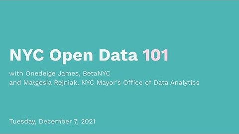 NYC Open Data 101