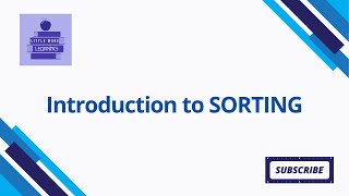 Introduction to Sorting #datastructures #algorithm #computerscience