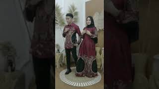 MARINAH Batik Couple Gamis Wanita Terbaru Sarimbit Kemeja Pria Modern