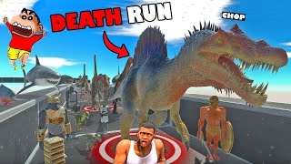 SHINCHAN IMPOSSIBLE DEATH RUN vs CHOP and AMAAN  Animal Revolt Battle Simulator Hindi WHO CAN PASS ?