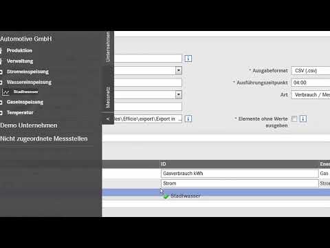 Exportfunktion - Energiemanagementsoftware, Energiemanagement System, Energiemanagement