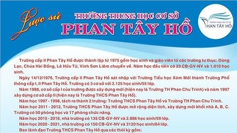Trường THCS Phan Tây Hồ phường 16 Gò vấp