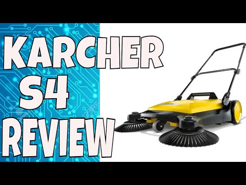 Karcher S 4 Twin Walk-Behind Outdoor Hand Push Sweeper - Review &