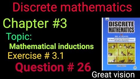 Discrete mathematics by zr bhatti chapter 3 Exercise 3.1 . Question no 26. |Great vision|