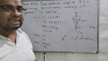 Cone Part 19/ Right circular Cone Question