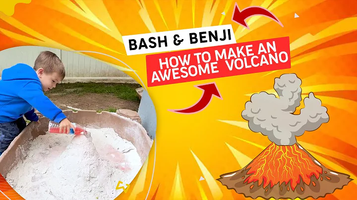 Volcano - How to make a sandbox science experiment | Easy Toddler learning DIY