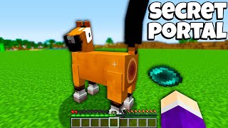 I found a secret portal under the horse's tail and teleported in Minecraft