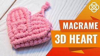 Macrame Heart Keychain Tutorial | Macrame DIY | Macrame heart shape keychain