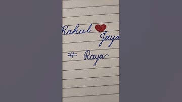 #hashtag of Rahul & Jaya | #Raya cursive handwriting practice | #ytshorts #shortsfeed