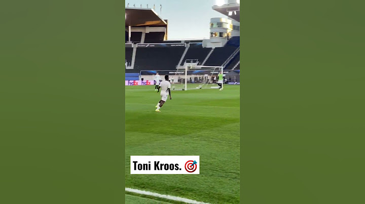 Toni Kroos scores a beauty in training.