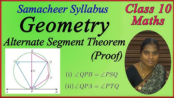 10th Maths | Chapter 4 - Geometry | Alternate Segment Theorem (proof)