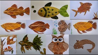 20 ide membuat kolase berbentuk ikan - ideas for making fish collages || School Project Ideas