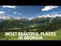 Georgia travel: Top 4 beautiful places in Georgia. Unknown pearls of Europe. Travel to Georgia.