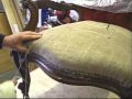 Stuffing and stitching an antique Victorian seat Stuffing and stitching an antique Victorian seat