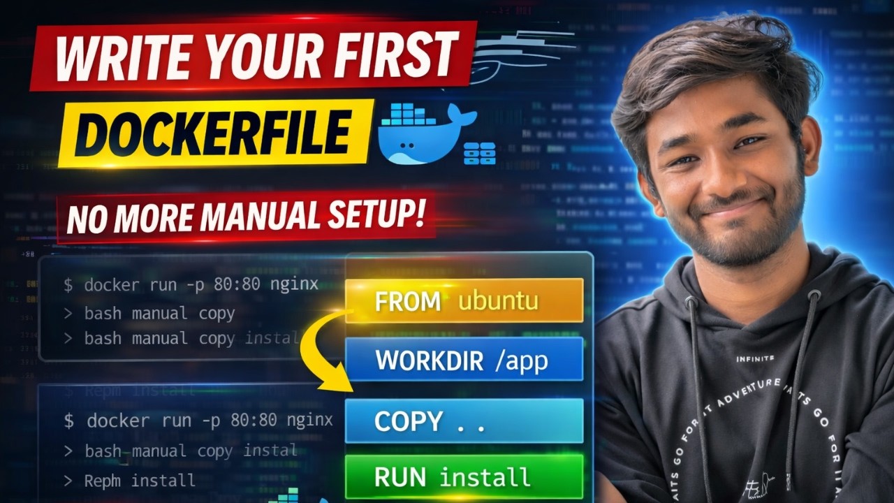 Write Your First Dockerfile 🐳 | FROM, WORKDIR, COPY, RUN Explained ...