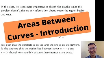 Area Between Curves - Introduction & Examples