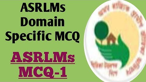 ASRLM Domain Specific MCQ.||Full Form of ASRLM,NABARD.What is Livelihoods, Convergence etc.
