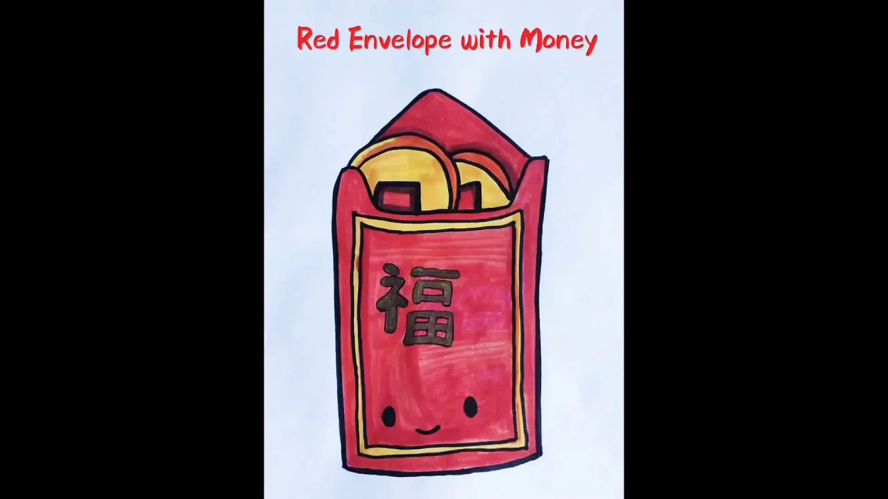 How to Draw Red Envelope With Money 🧧 