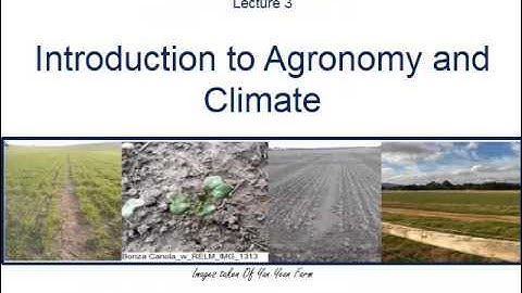Introduction to Agronomy and Climate