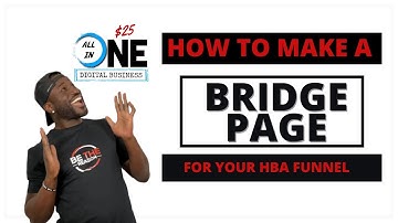 Home Business Academy Funnel Builder Demo - How To Add A Bridge Page