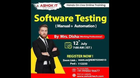 Software Testing (Manual + Automation) New Batch | Ashok IT
