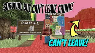 Survival But Can't Leave Chunk Minecraft Marketplace Map!  Wait, Go Where?!!?