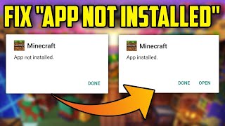 How To Fix "App Not Installed" Problem in Minecraft PE 1.20 | Fix App Not Installed Problem