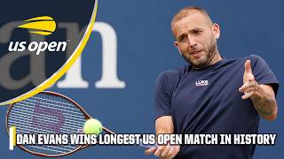 LONGEST US OPEN MATCH EVER 🤯 Dan Evans comes back to beat Karen Khachanov | 2024 US Open Profile
